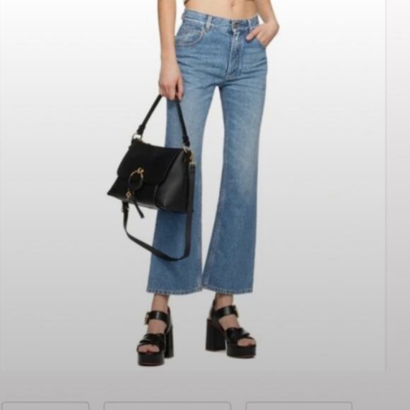 Chloe Joan Cross Body Black Leather/Suede Bag - Picture 6 of 16